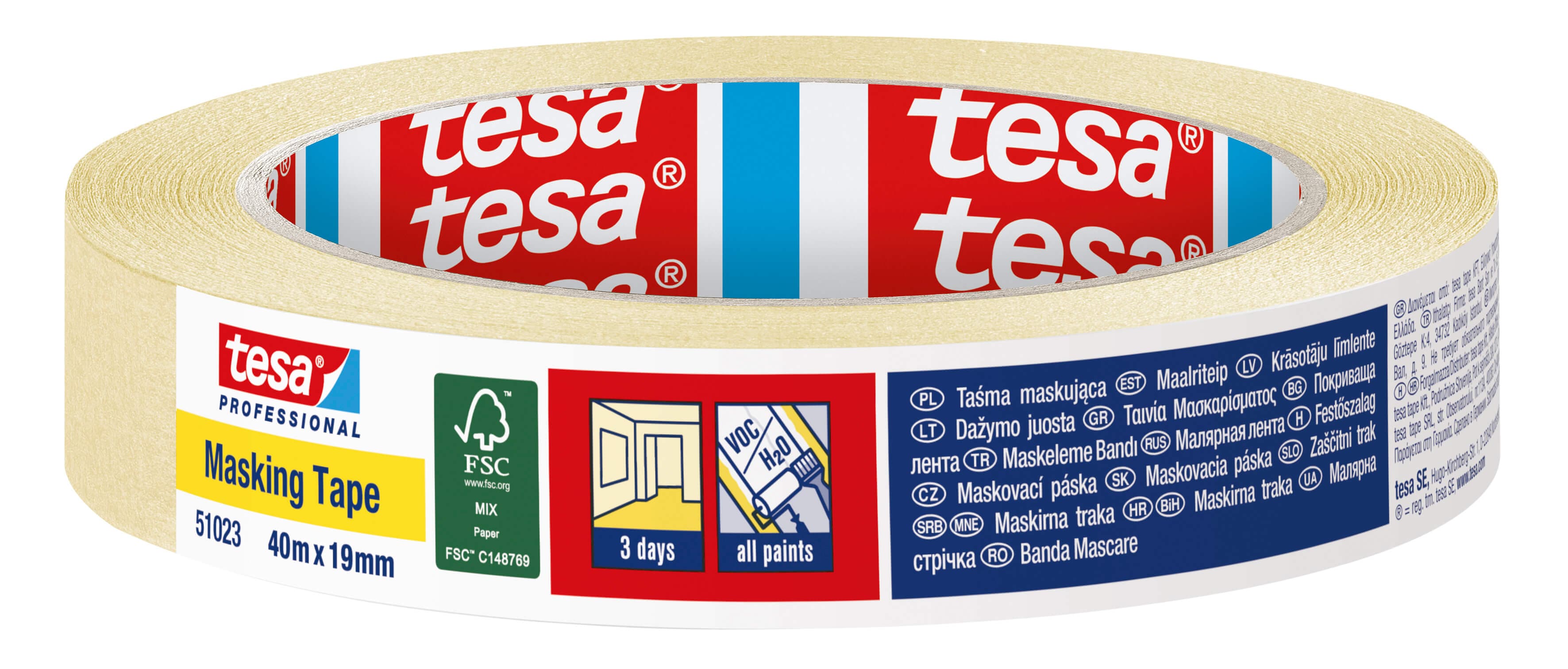 Хартиена лента Tesa Professional 40м х 19мм
