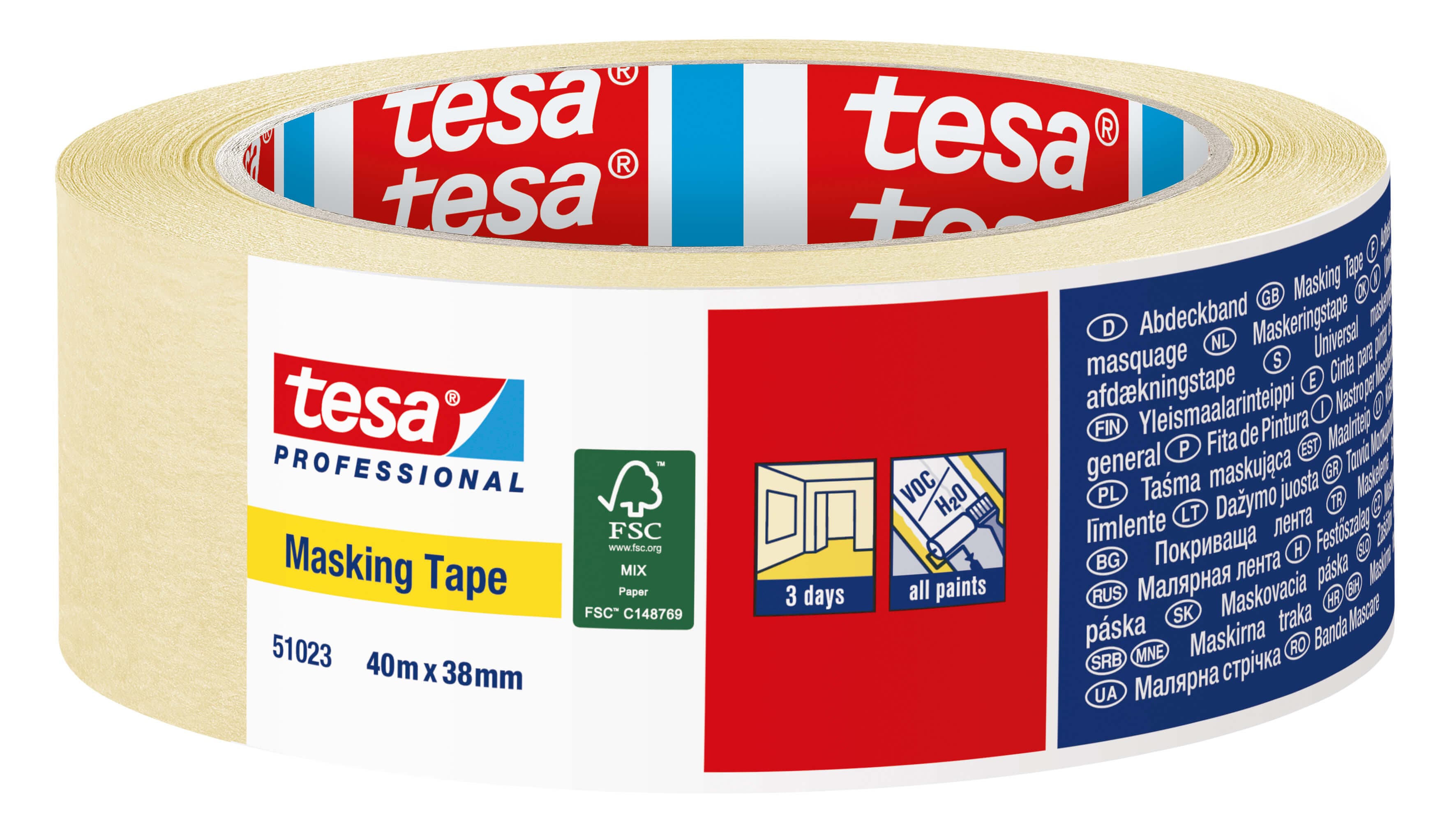 Хартиена лента Tesa Professional 40м х 38мм