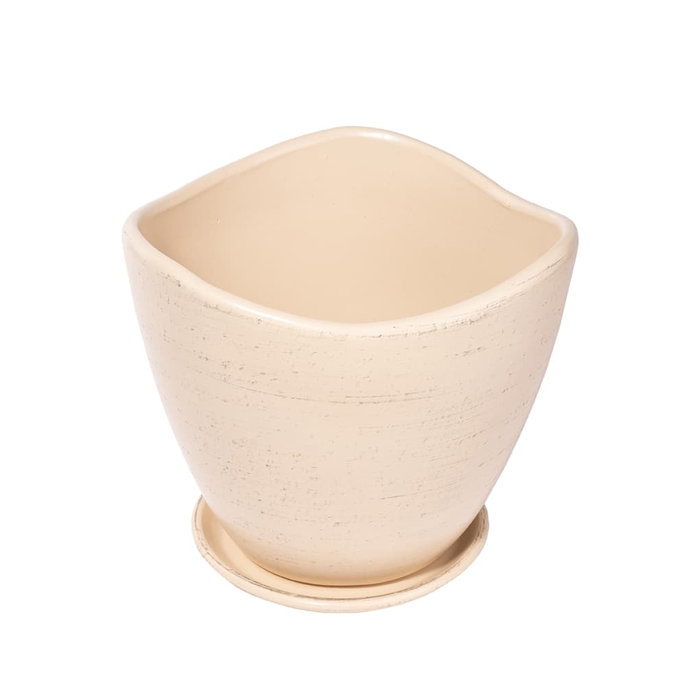 Саксия Solid Beige ø27x25см бежова