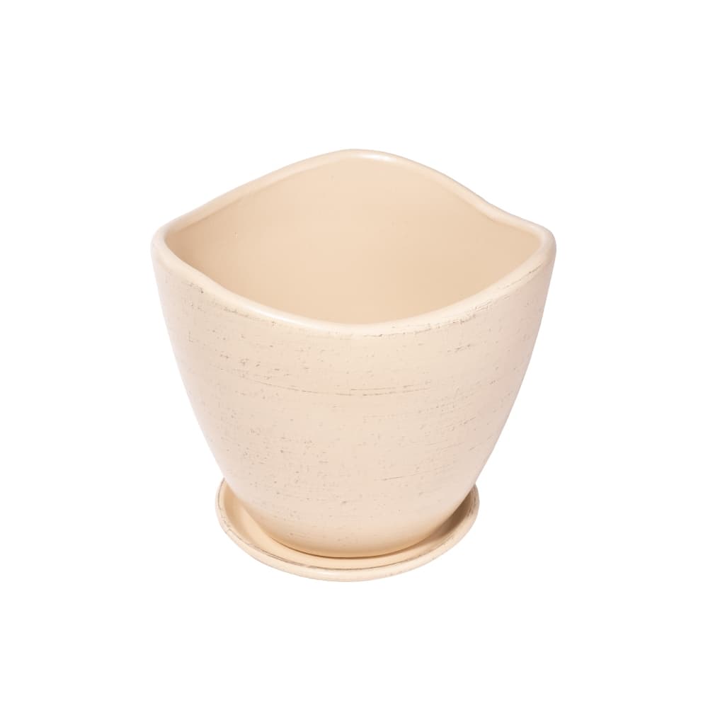 Саксия Solid Beige ø21x20см бежова