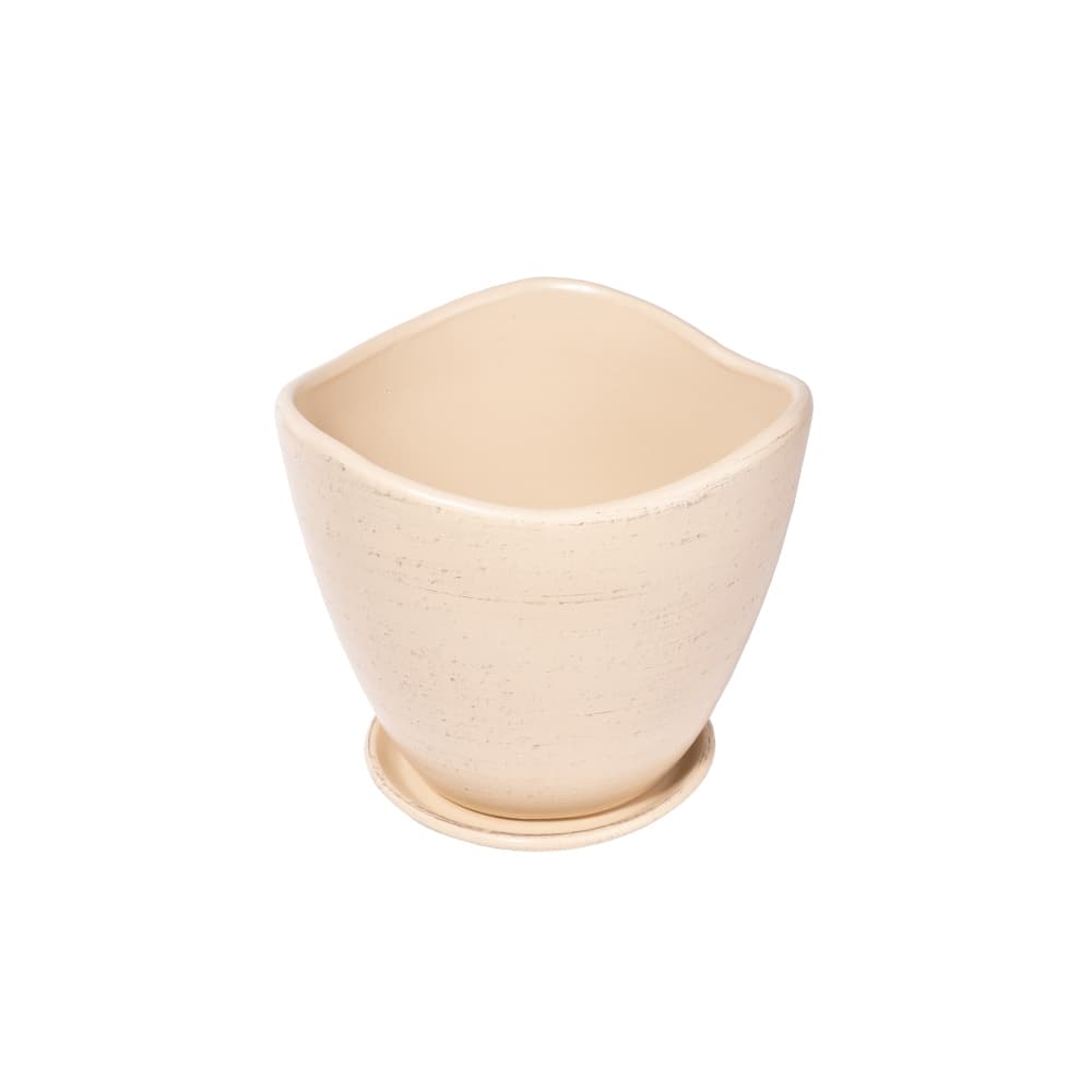 Саксия Solid Beige ø16x15см бежова
