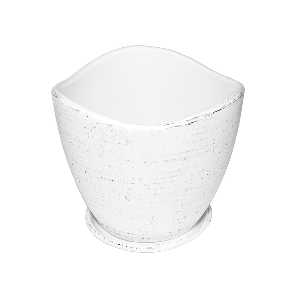 Саксия Pure White ø27x25см бяла