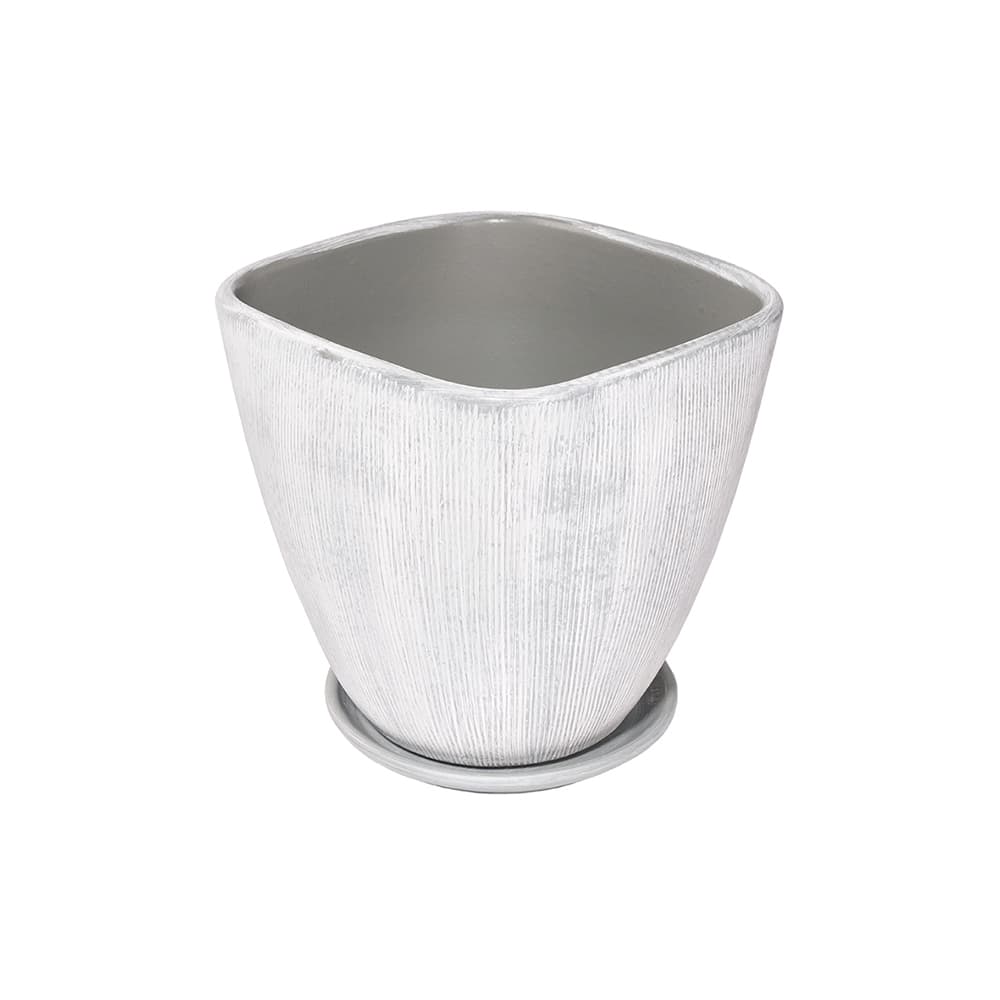 Саксия Pop Grey 23xH21см светлосива