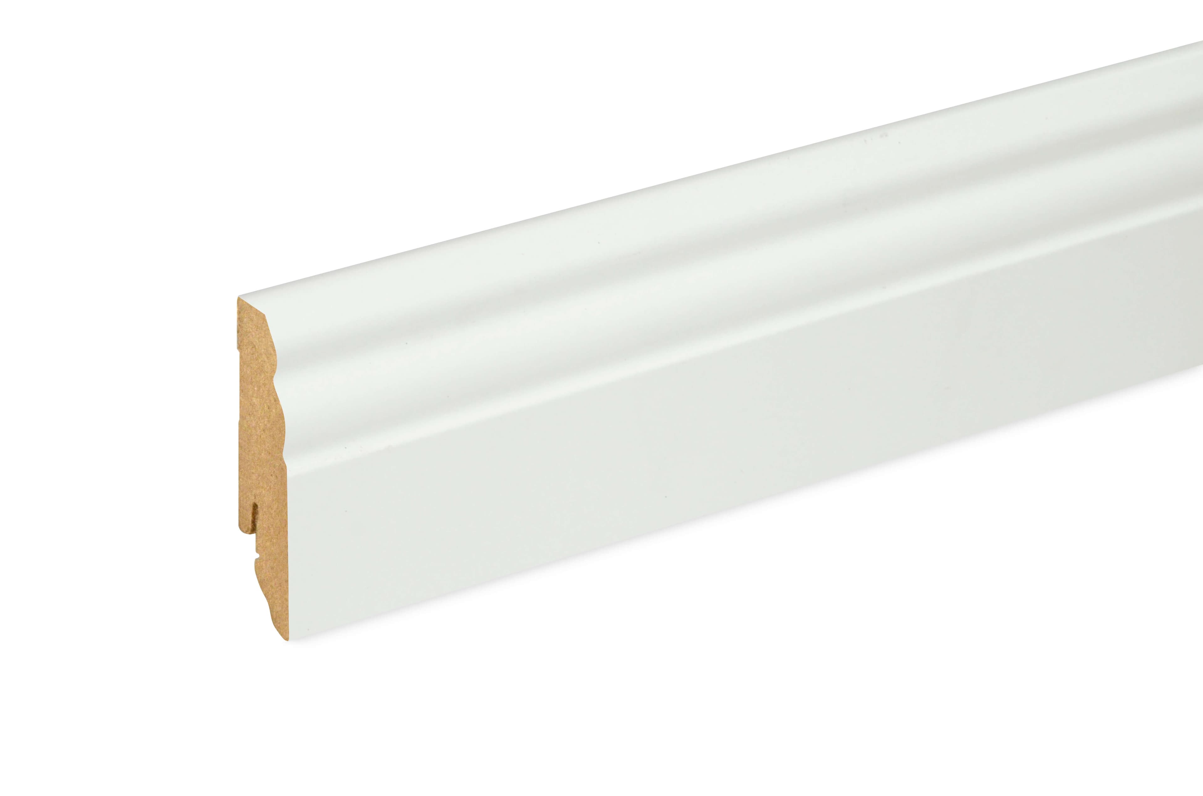 MDF перваз FU073L1 FOFA015 бял 240см