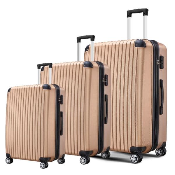 Комплект куфари със заключващ механизъм Travel line Taupe 3 броя  