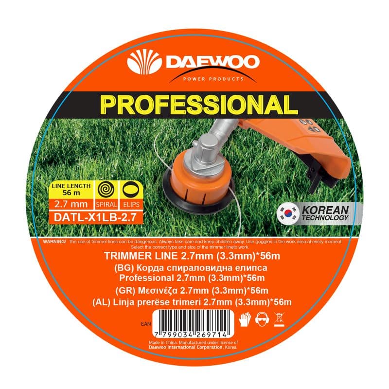 Корда спираловидна елипса Daewoo Professional 2.7мм (3.3мм) х 56м