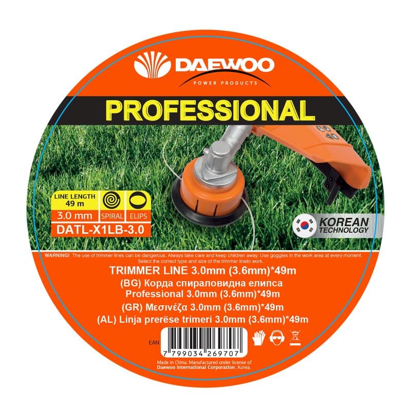 Корда спираловидна елипса Daewoo Professional 3мм (3.6мм) х 49м