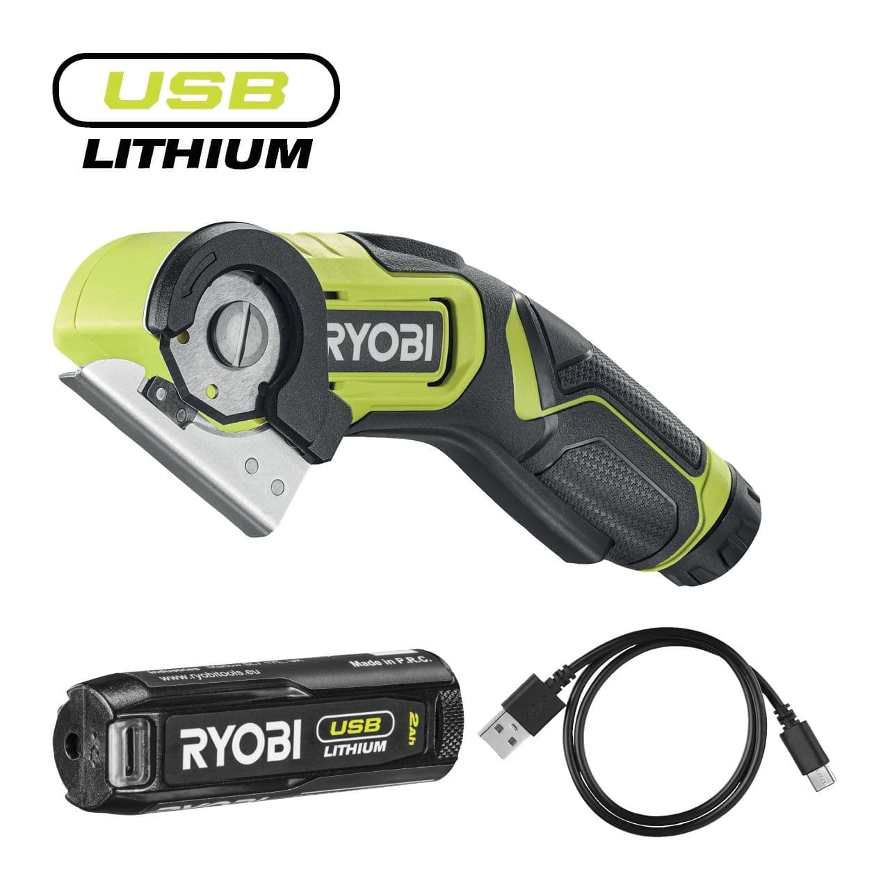 Акумулаторна ножица за рязане на мокет и кожа Ryobi RCT4-120G с батерия и кабел