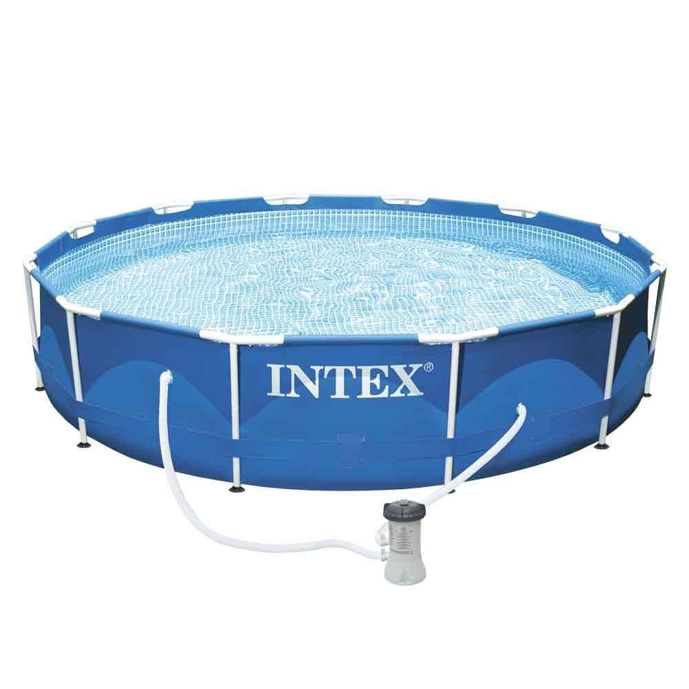 Басейн с метална рамка Intex 305х76см с помпа, филтър и покривало  
