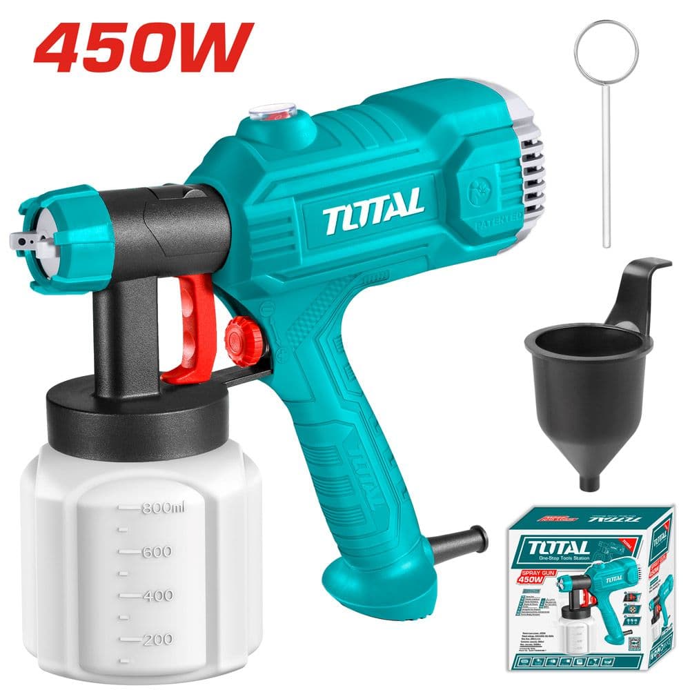 Електрически пистолет за боядисване Total Ind 450W 