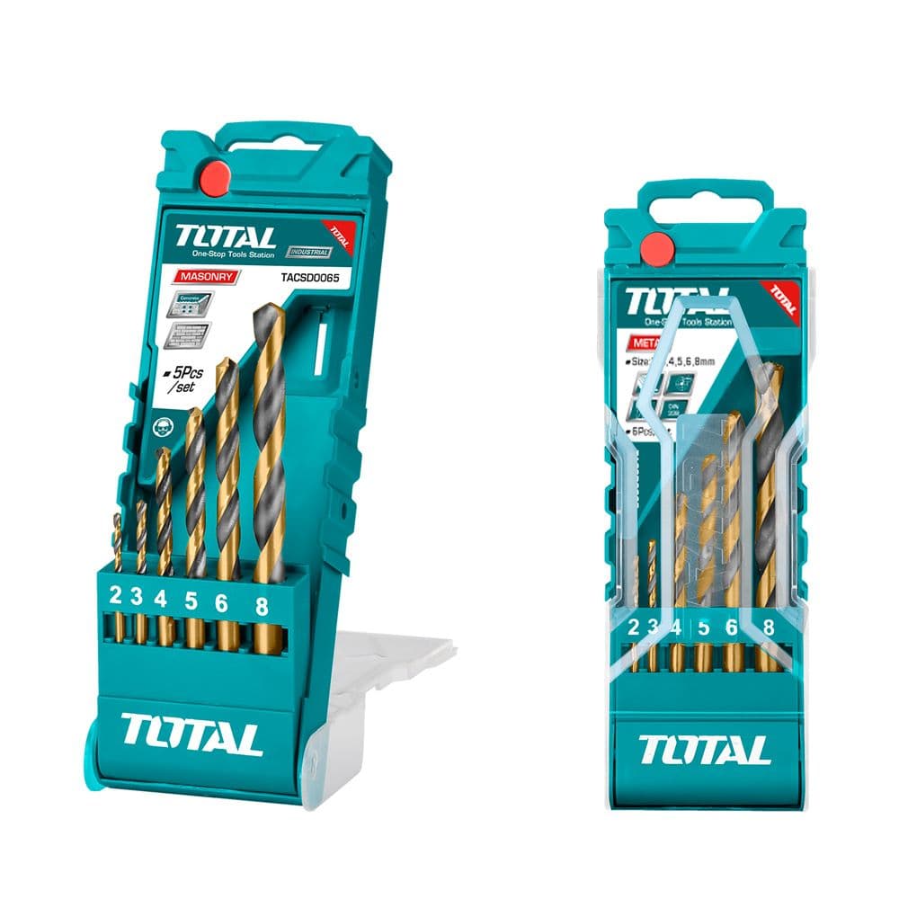Комплект свредла Total HSS ø2-8мм / 6 броя