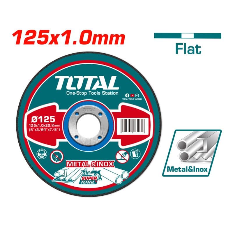 Диск за рязане на инокс Total ø125x1x22,2 мм