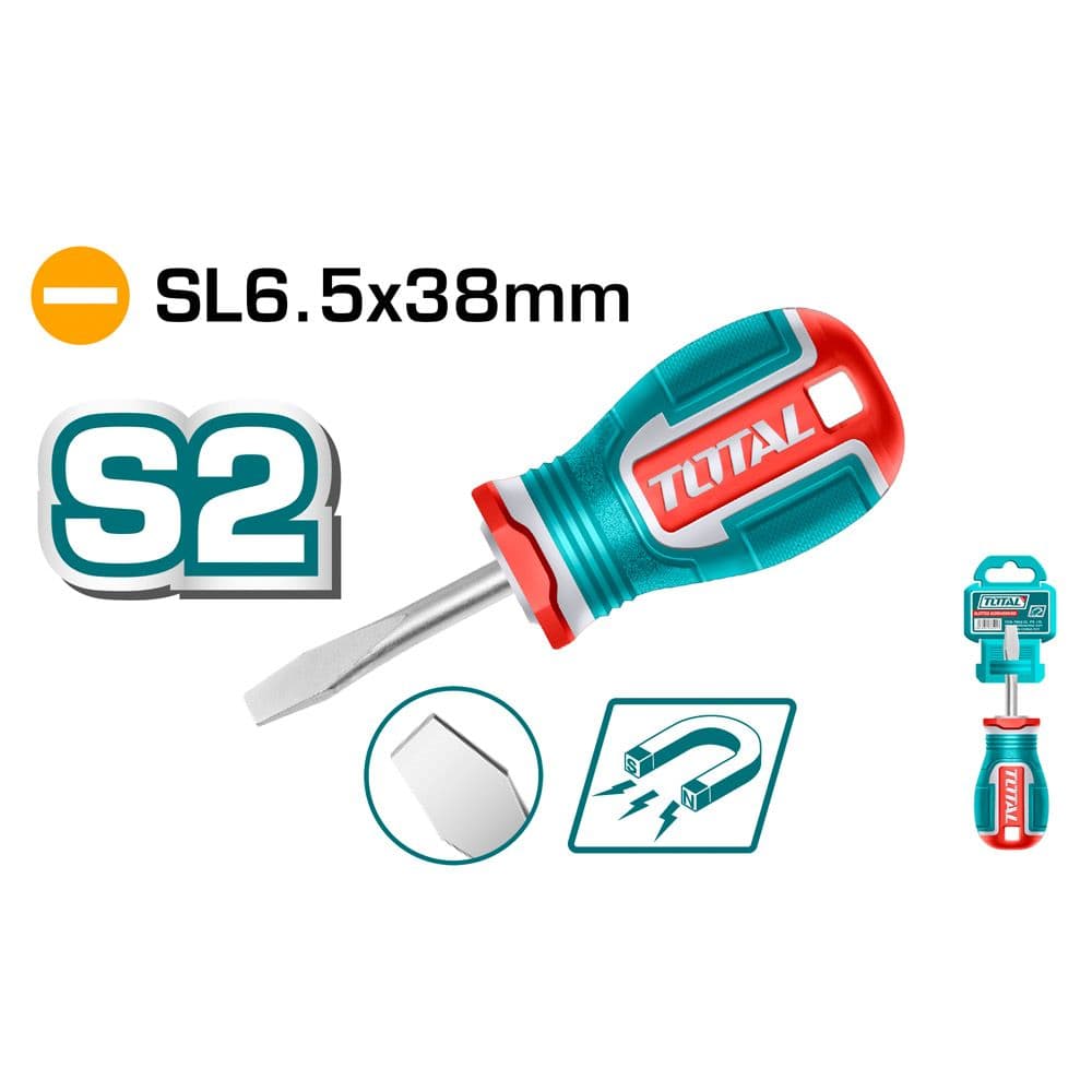 Права намагнетизирана отвертка Total Industrial SL6.5 x 38мм