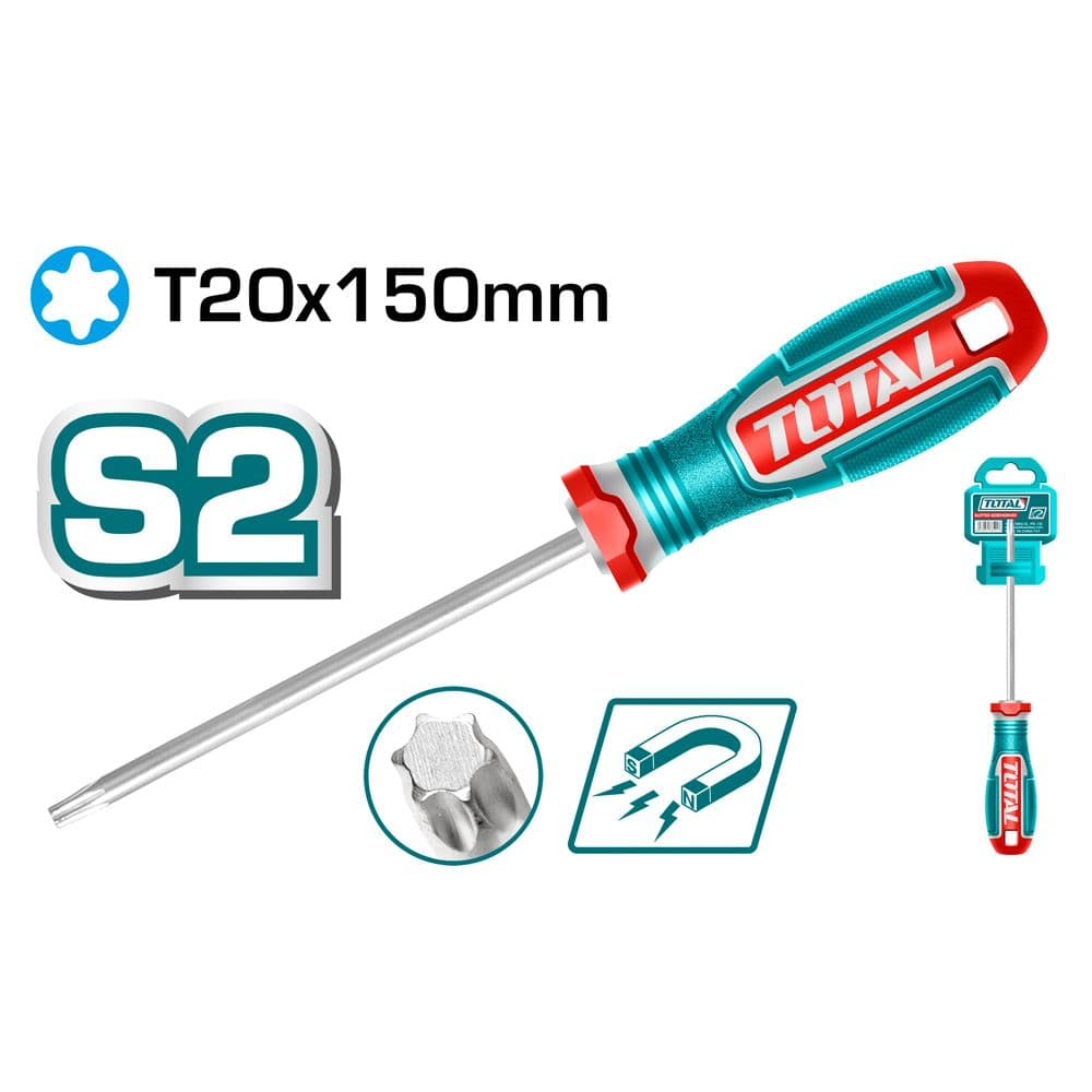 Намагнетизирана отвертка Torx Total Industrial T20x150мм