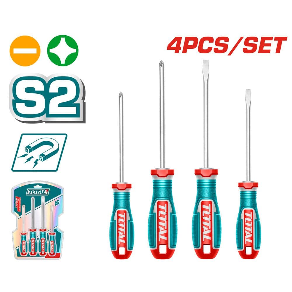 Комплект отвертки Total Ind SL - PH 4 части