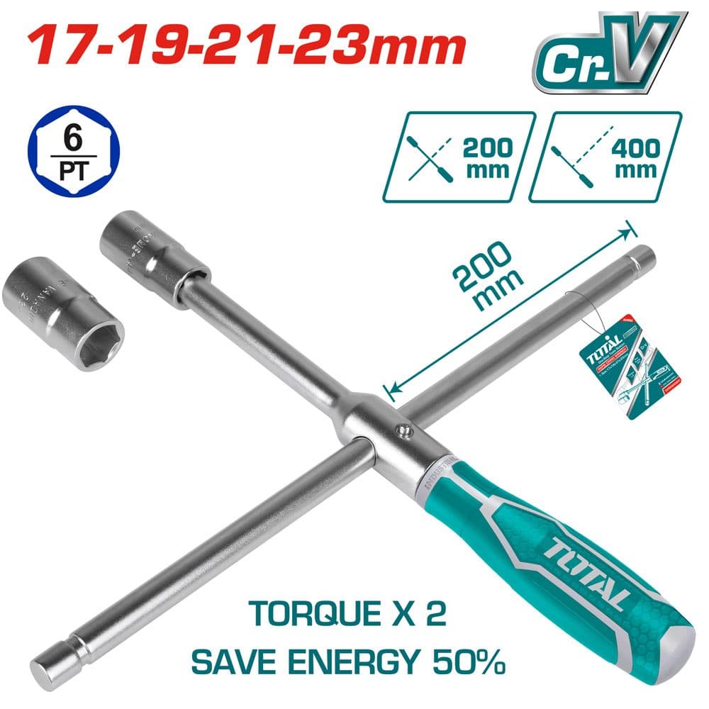 Кръстат ключ сгъваем Total Ind 1/2" / 17 / 19 / 21 / 23мм