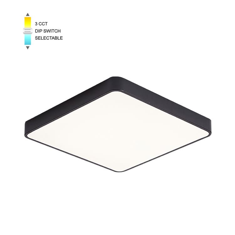 LED плафониера Vito Finesse 25W квадрат 30х30см черна