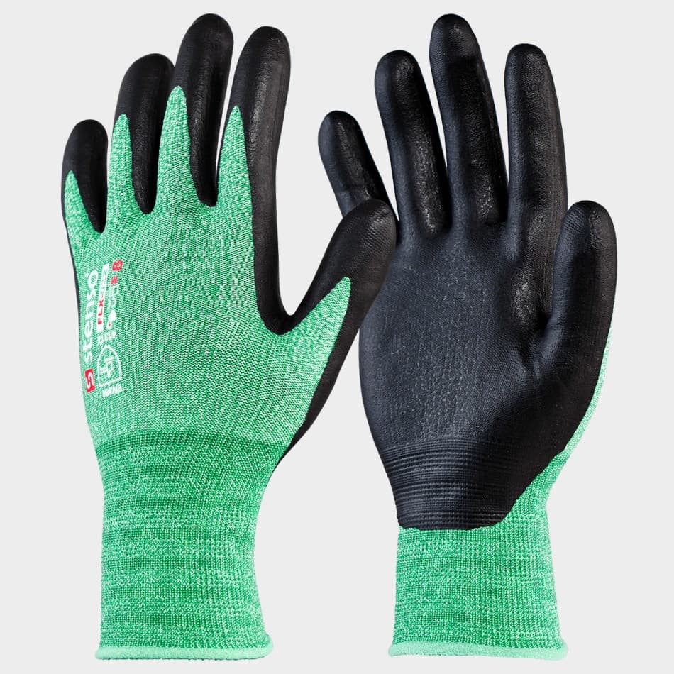 Ръкавици топени в PU микропяна Stenso Nitrium Green FLX-022 размер 9