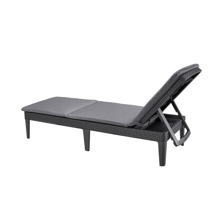 Градински ратанов шезлонг с възглавници Keter Jaipur 238416 графит 