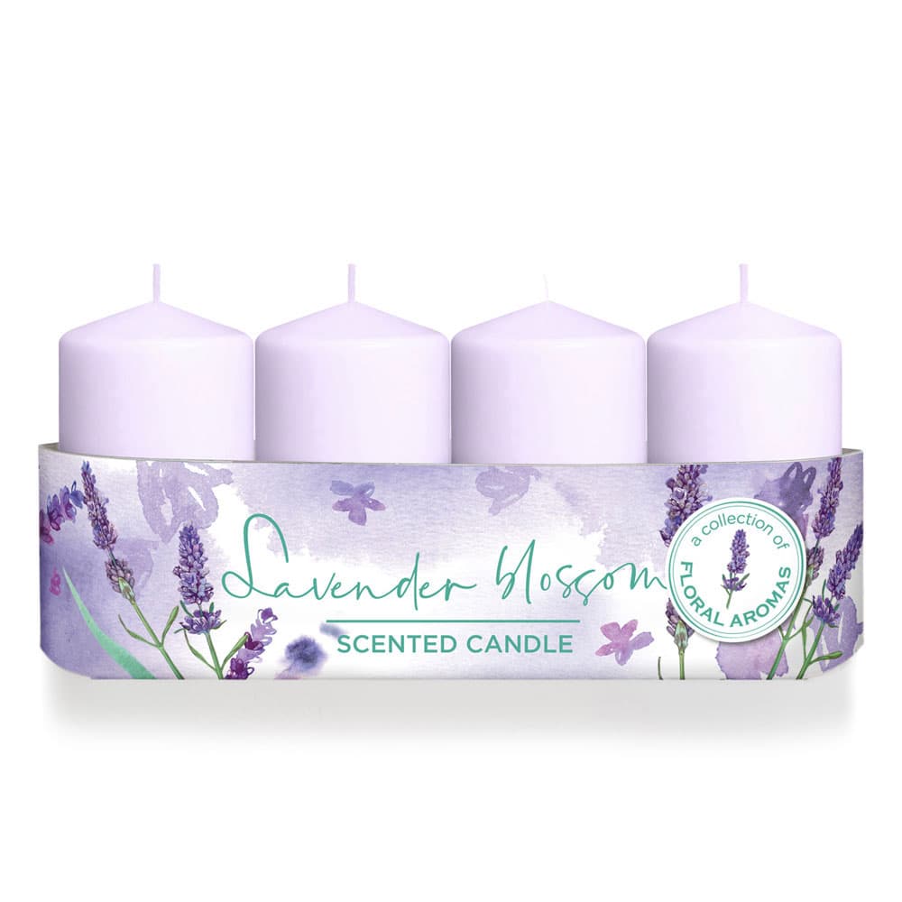 Ароматни свещи Lavender 40x70мм 4 броя