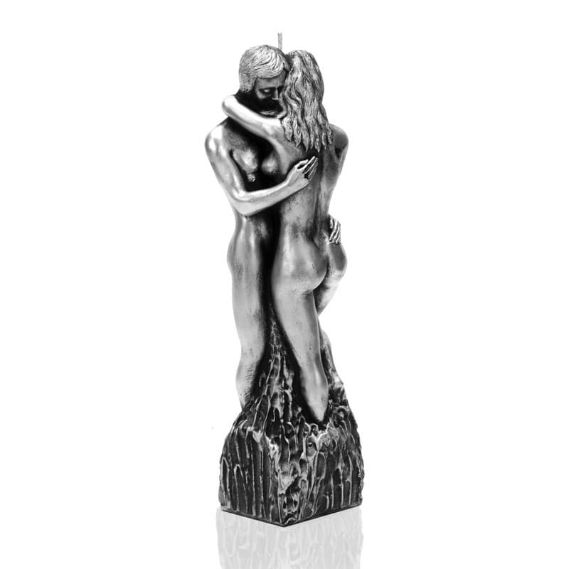 Ароматна свещ Lovers 25см сребро