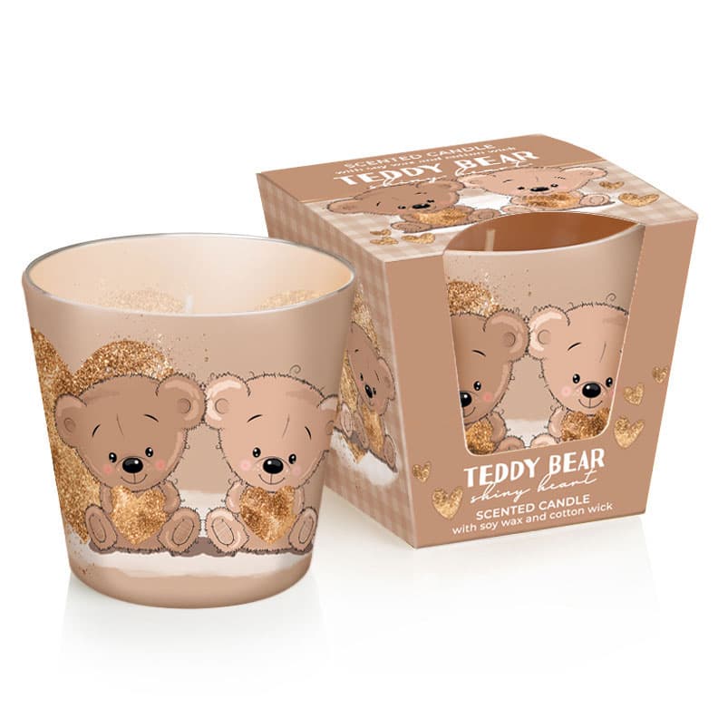 Ароматна свещ в чаша Bear Shiny Heart 115г