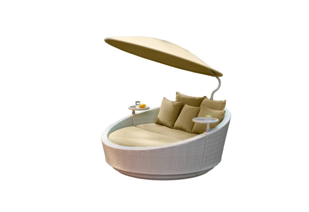 Градинско легло със сенник My Garden Beige Sunshine MT030010 / 168x164x72.5см beige