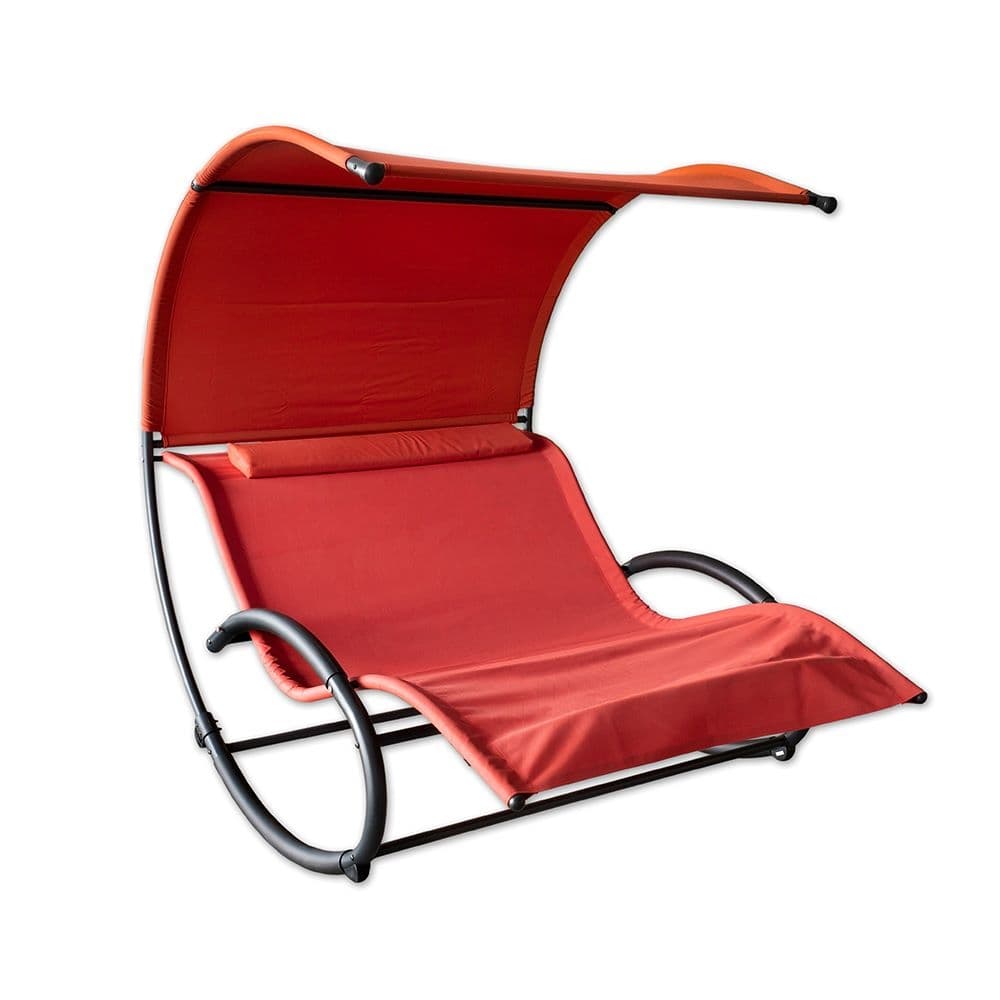 Шезлонг тип легло My Garden Steel Alpha MT030017 / 200x141x178см terracotta