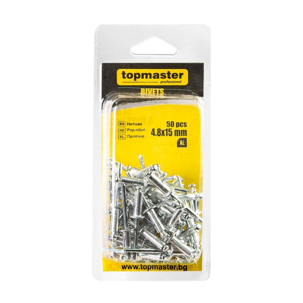 Нитове Top master 4,8x15мм / 50 броя
