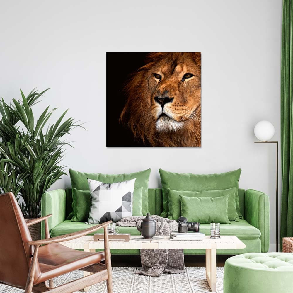 Картина Premium Canvas Лъв 100x100см