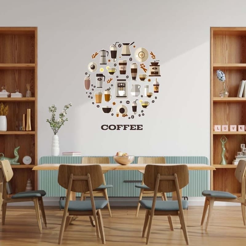Стикер за стена DS0006 кафе 50x70 см