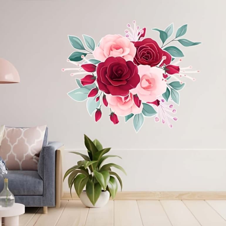 Стикер за стена DS0026 рози 50x70 см