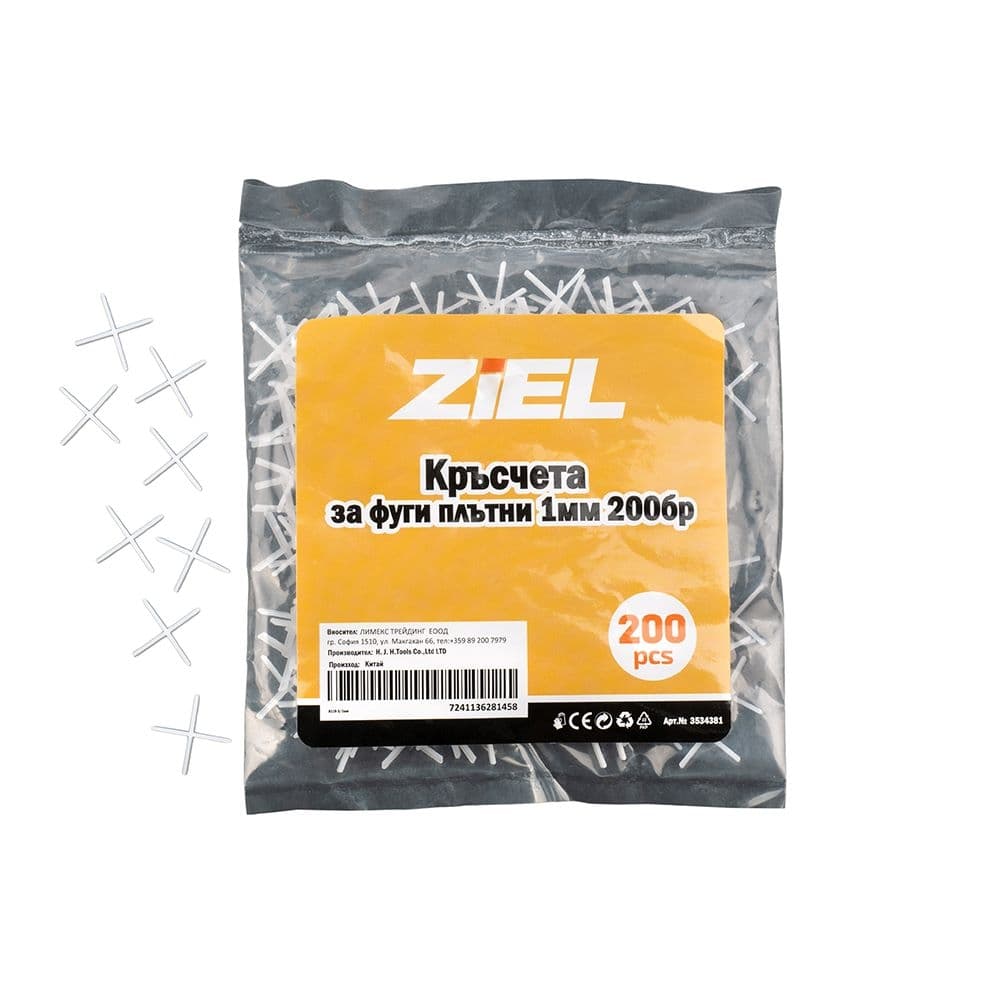 Кръстчета за фуги плътни Ziel 1мм / 200 броя