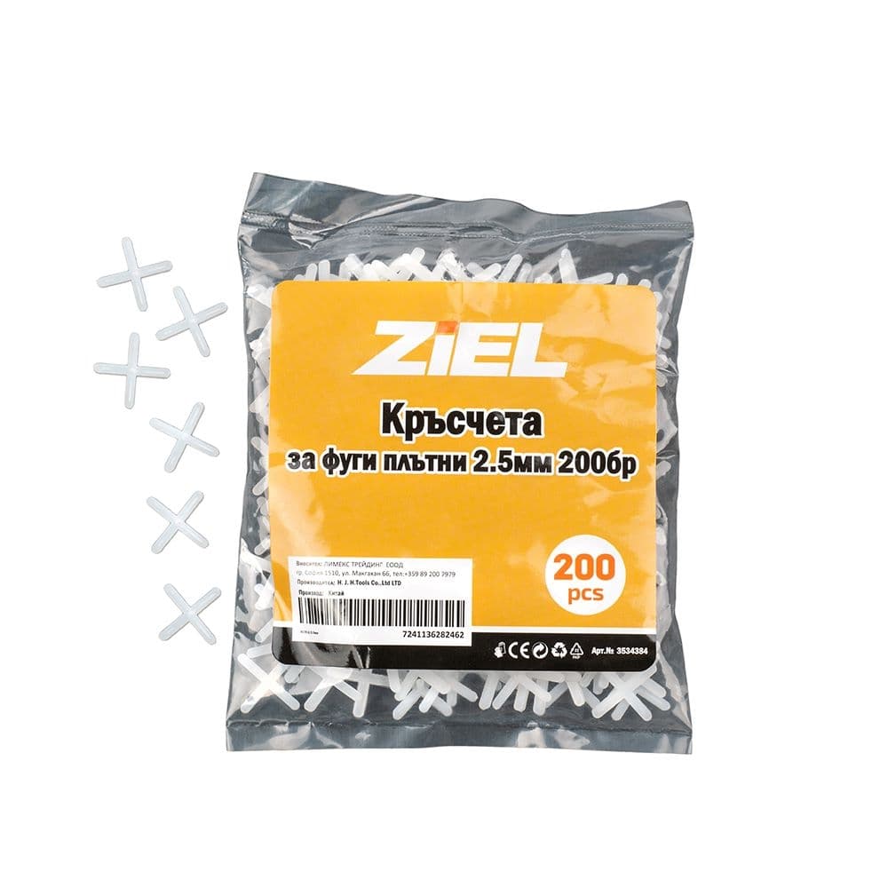 Кръстчета за фуги плътни Ziel 2,5мм / 200 броя