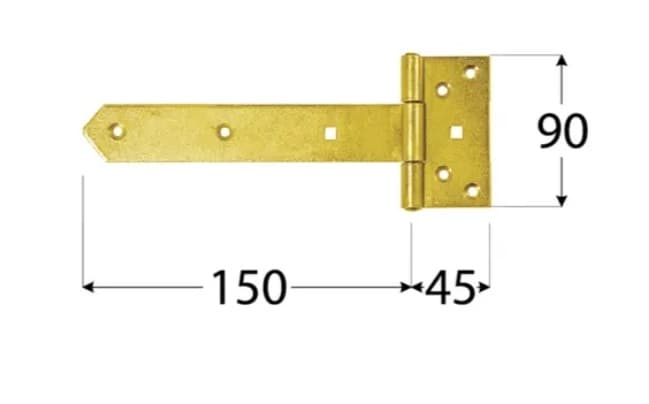 Стандартна Т-панта за порта ZB 150x45x90x3мм