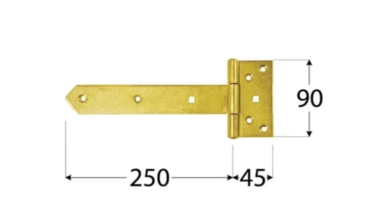 Стандартна Т-панта за порта ZB 250x45x90x3мм