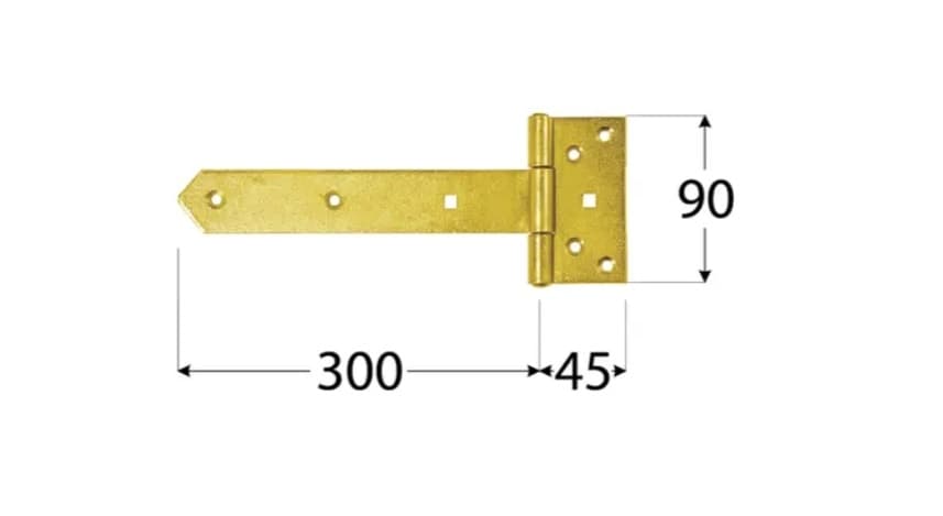 Стандартна Т-панта за порта ZB 300x45x90x3мм