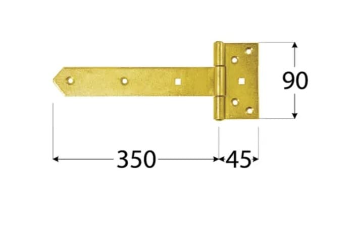 Стандартна Т-панта за порта ZB 350x45x90x3мм
