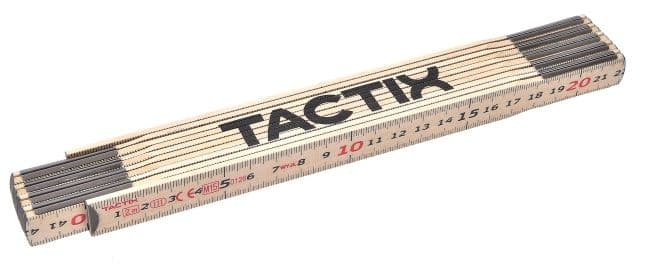 Сгъваем дървен метър Tactix 2м
