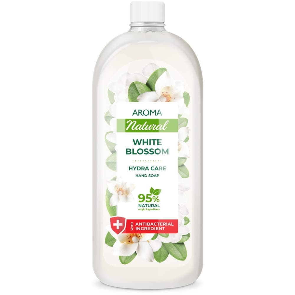 Течен сапун Аroma Natural White Blossom пълнител 900 мл