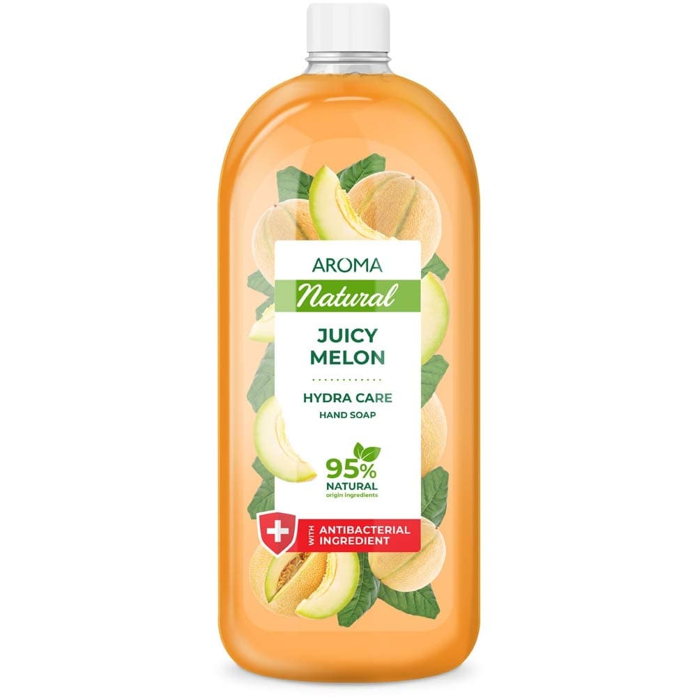 Течен сапун Аroma Natural Juicy Melon пълнител 900 мл