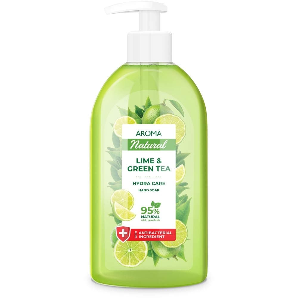 Течен сапун Аroma Natural Lime&Green tea помпа 500 мл