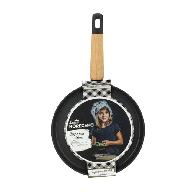 Тиган за палачинки Horecano Home DFP-SC16-26 / 26x1,7см черен