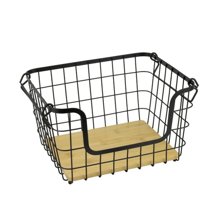 Метална касетка Horecano Home WK830305 / 32,4x25,9xh19см черен мат