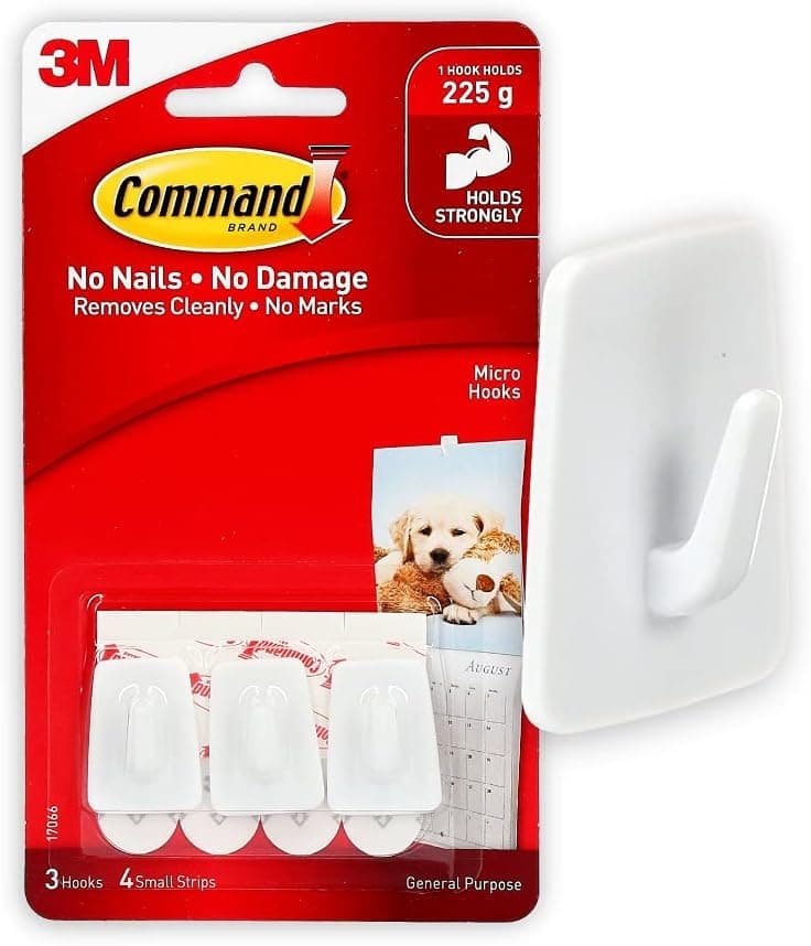 Закачалки 3M Command 17066 мини 3 броя бели
