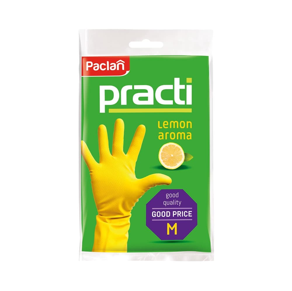 Домакински ръкавици Paclan M жълти
