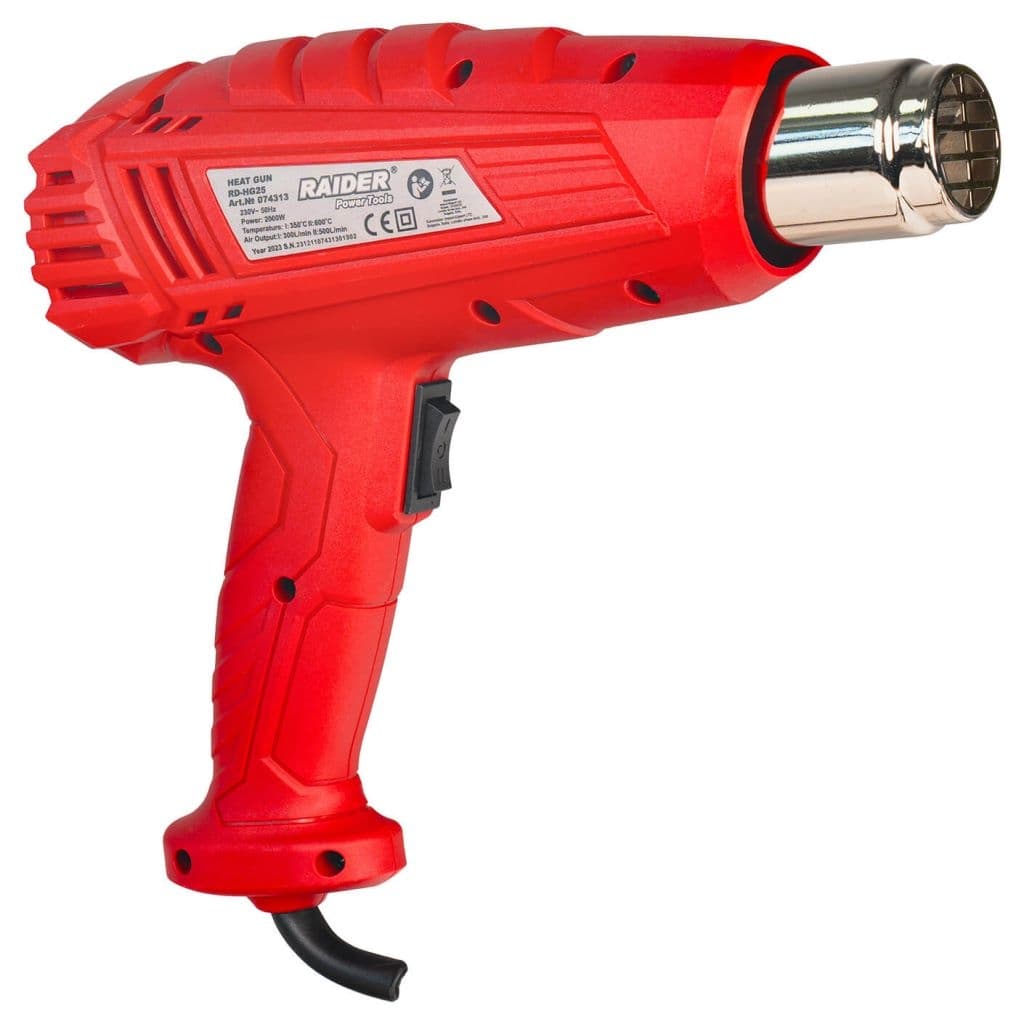 Пистолет за горещ въздух Raider RD-HG25 2000W + аксесоари