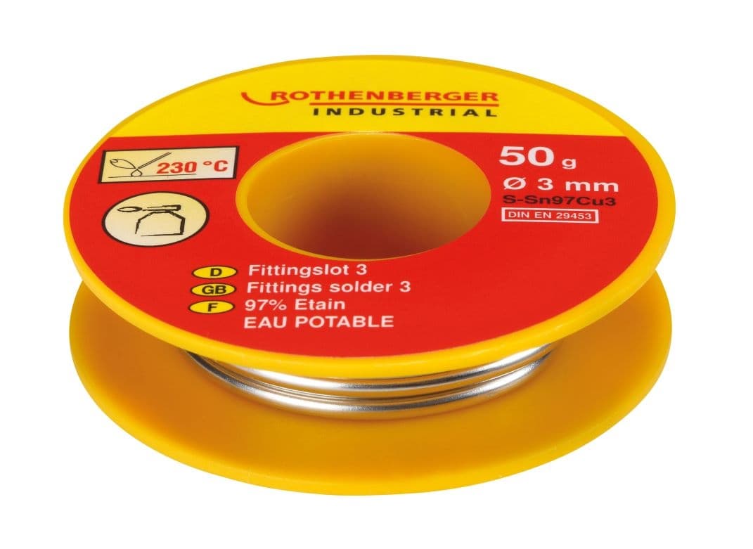 Фитингов припой Rothenberger S3 L-SN CU DIN 1707 / 3 мм