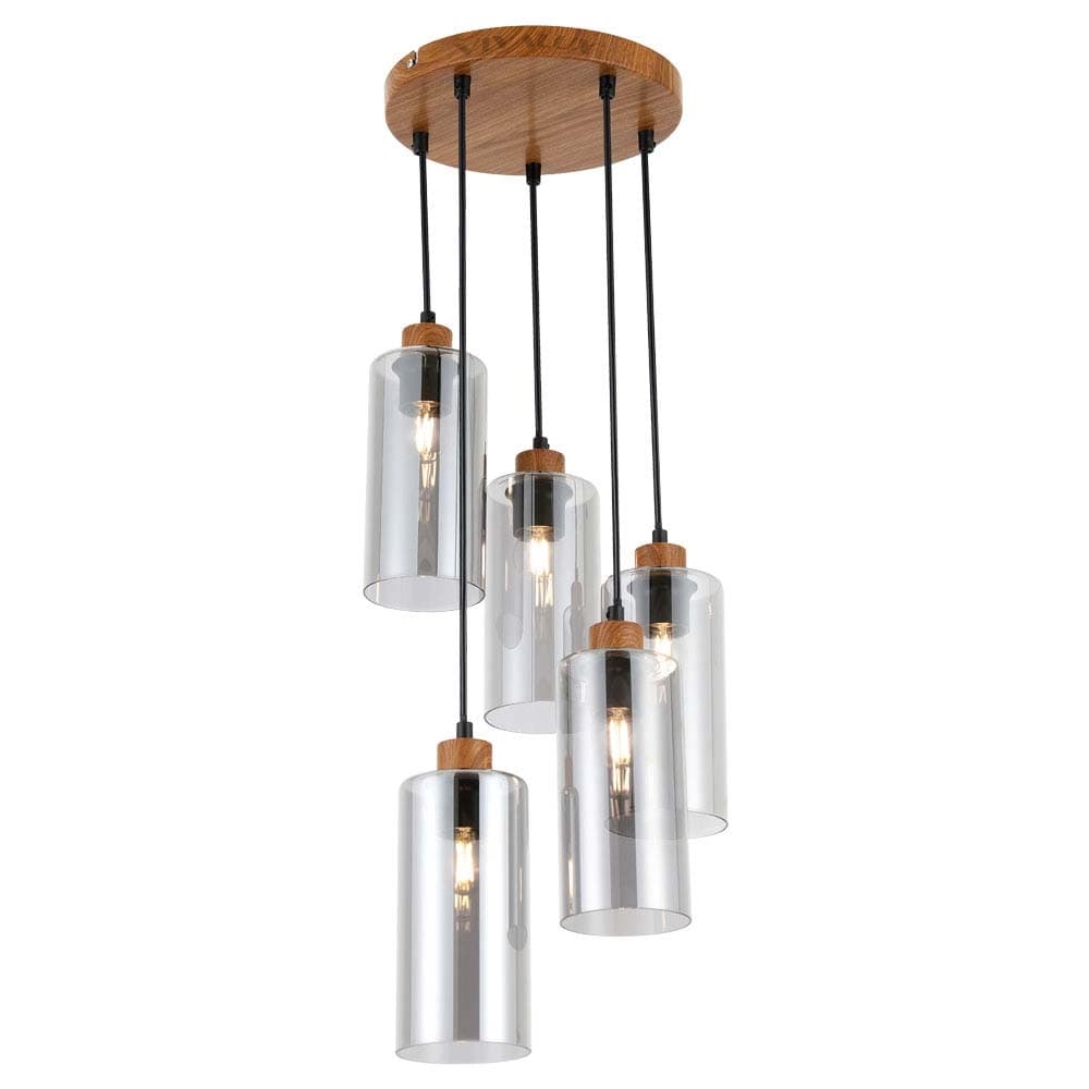 Полилей Vivalux Amira SSP742-5H E27 / 5x60W опушено стъкло