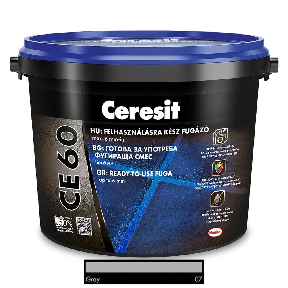 Фугираща смес Ceresit CE 60 сива 2кг готова за употреба